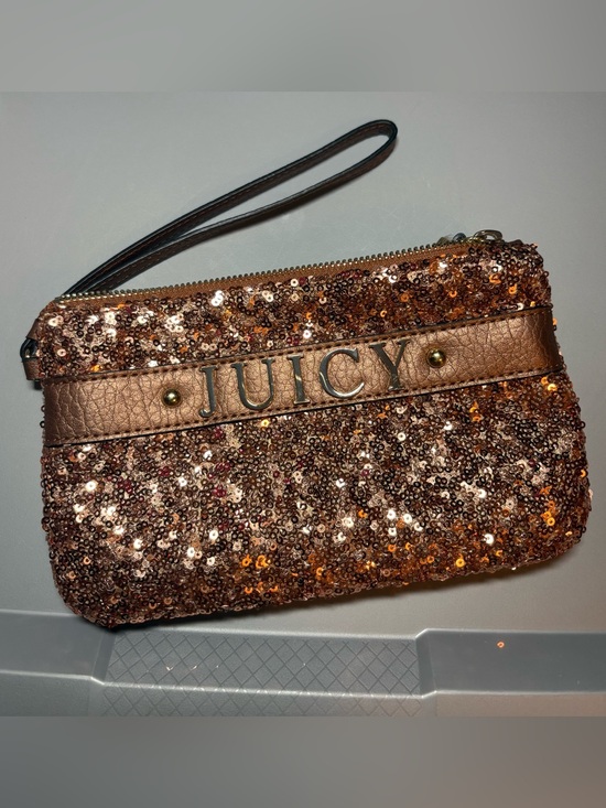 Juicy Couture Handbags - Juicy Couture Metallic Copper Sequin Wristlet